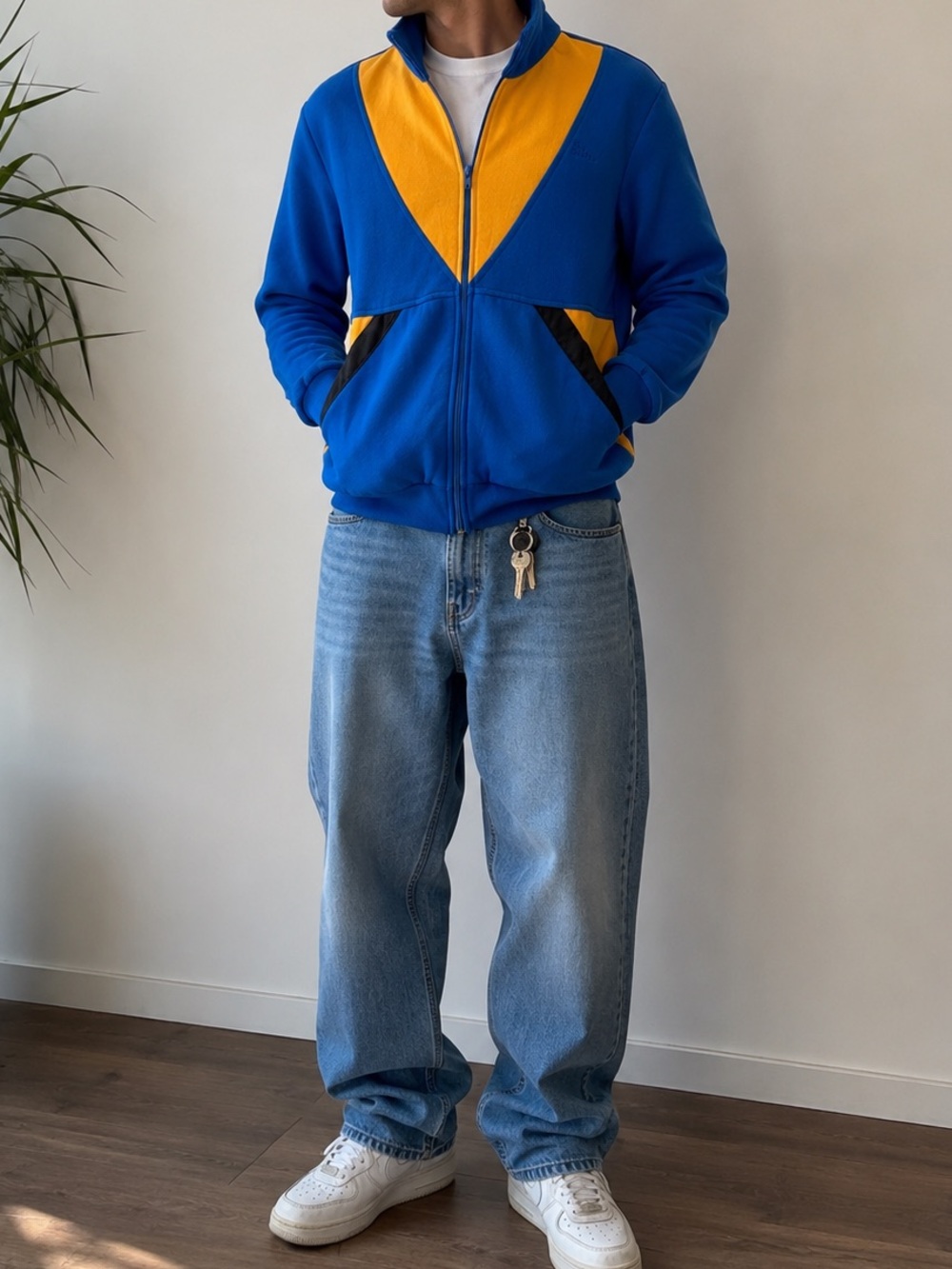 Vintage Pino Geneve 80s/90s Colorblock Full Zip Track Jacket – Size M